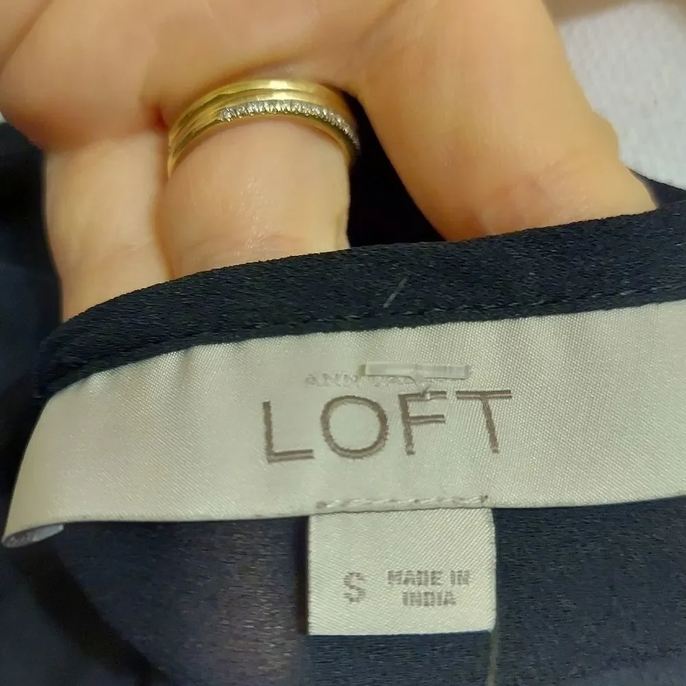 𝅺loft blouse black womens Size small - Picture 7 of 7